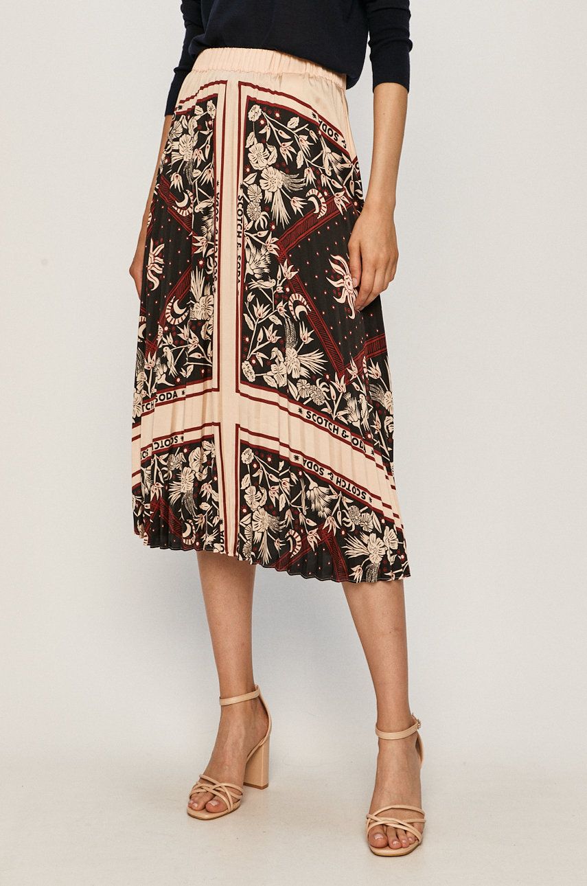 Clothing SCOTCH&SODA PLEATED AND PRINTED SKIRT