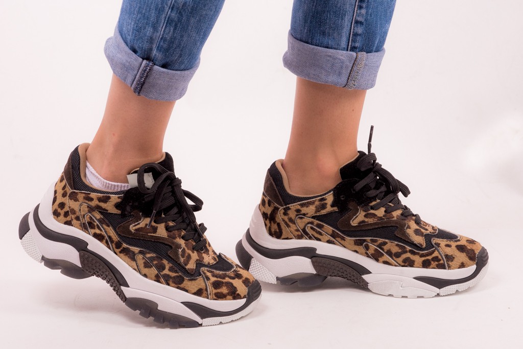 Shoes ASH ADDICT TER COMBO LEOPARD PRINT SNEAKERS