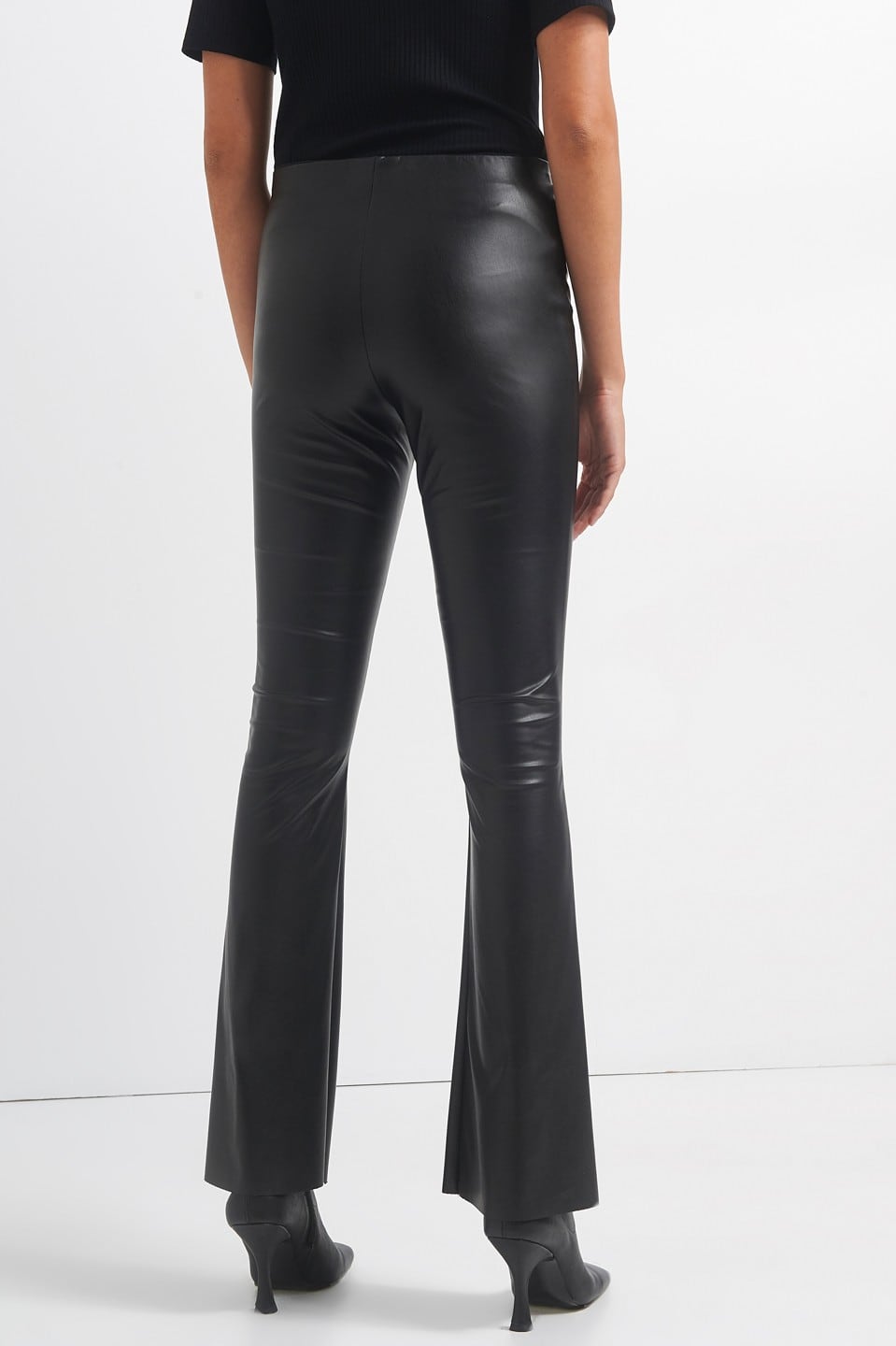 Leather BLACK&BLACK LEATHER BELL PANTS