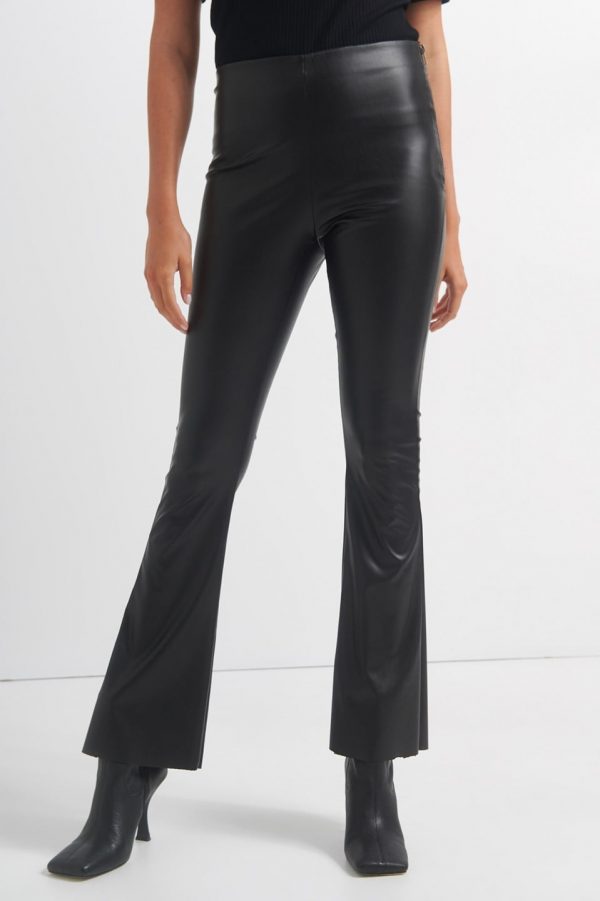 Clothing BLACK&BLACK LEATHER BELL PANTS