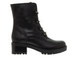 Boots MOURTZI BIKER LEATHER BOOTIES WITH DECORATIVE CHAIN
