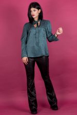 Sales MY TIFFANY BLOUSE WITH MATTE-GLOSSY PRINT