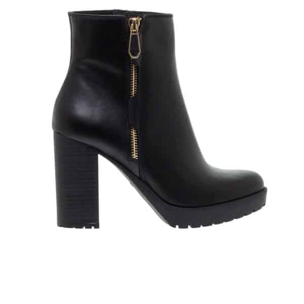 Boots MOURTZI LEATHER BOOTIES WITH ZIPPER
