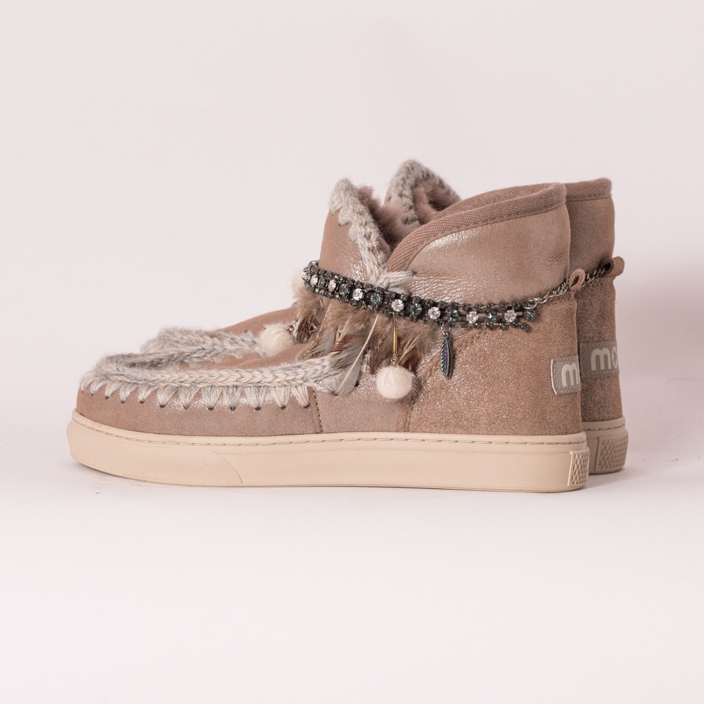 Shoes Offers MOU ESKIMO SNEAKER POM FEATHER