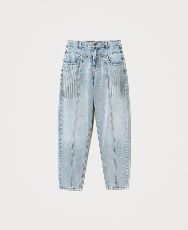 Twin Set Jeans With Bezel Fringes