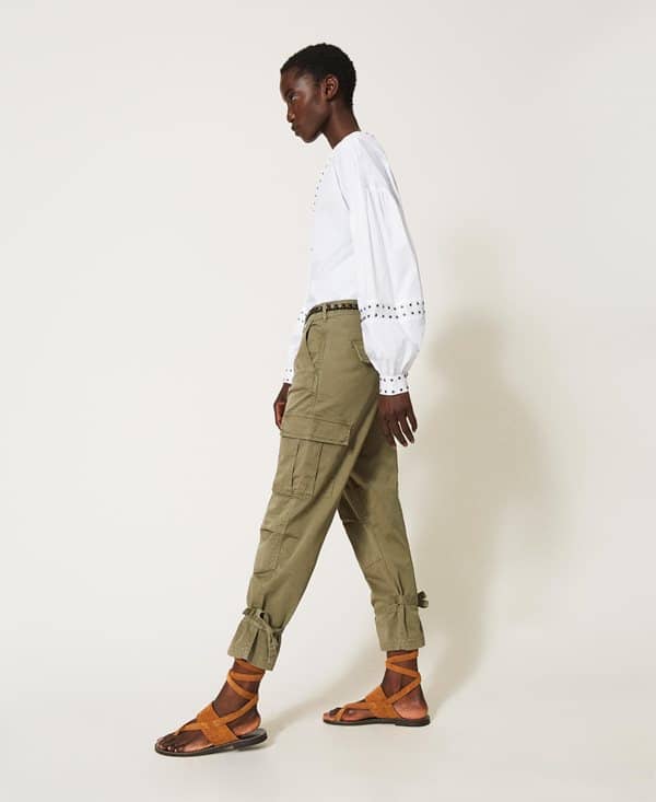 Cargo TWIN-SET CARGO TROUSERS WITH POCKETS