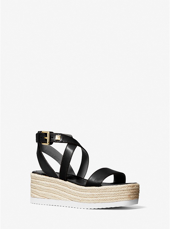 Collection Spring - Summer 2021 MICHAEL KORS LOWRY LEATHER WEDGE SANDAL