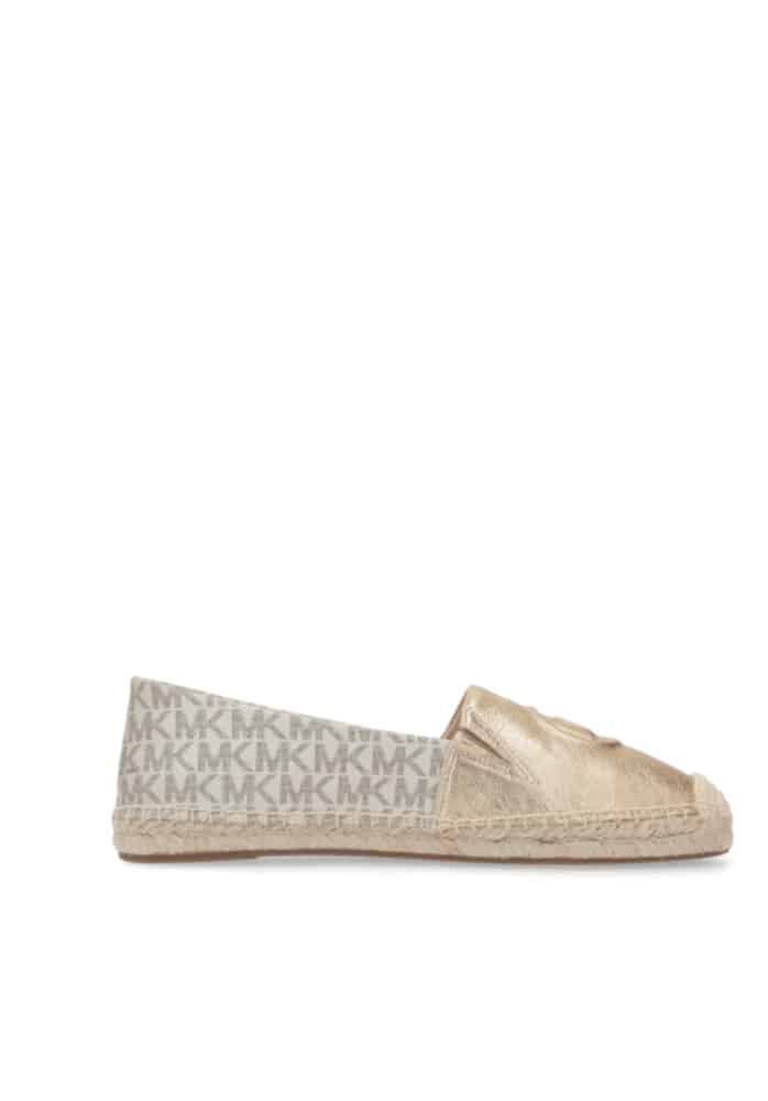 Michael Kors Dylyn Espadrille Metallic Leather Pale Gold