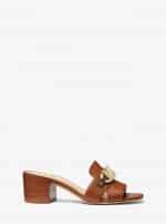 Default MICHAEL KORS IZZY LEATHER LOGO MULES