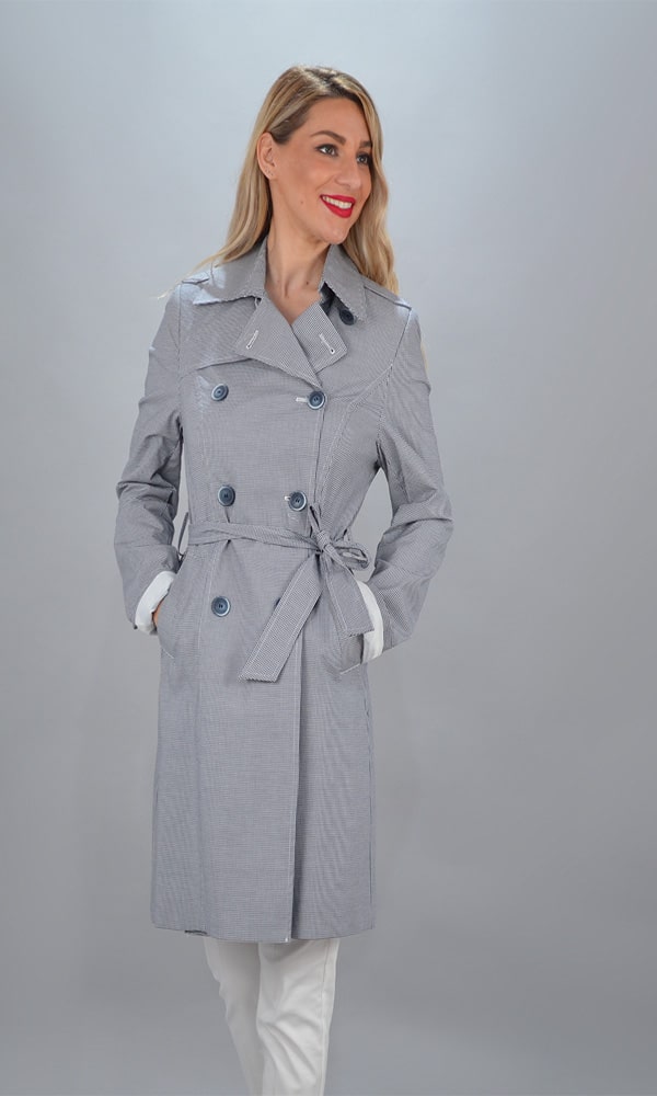Clothing Offers RINASCIMENTO CHECKERED TRENCH COAT