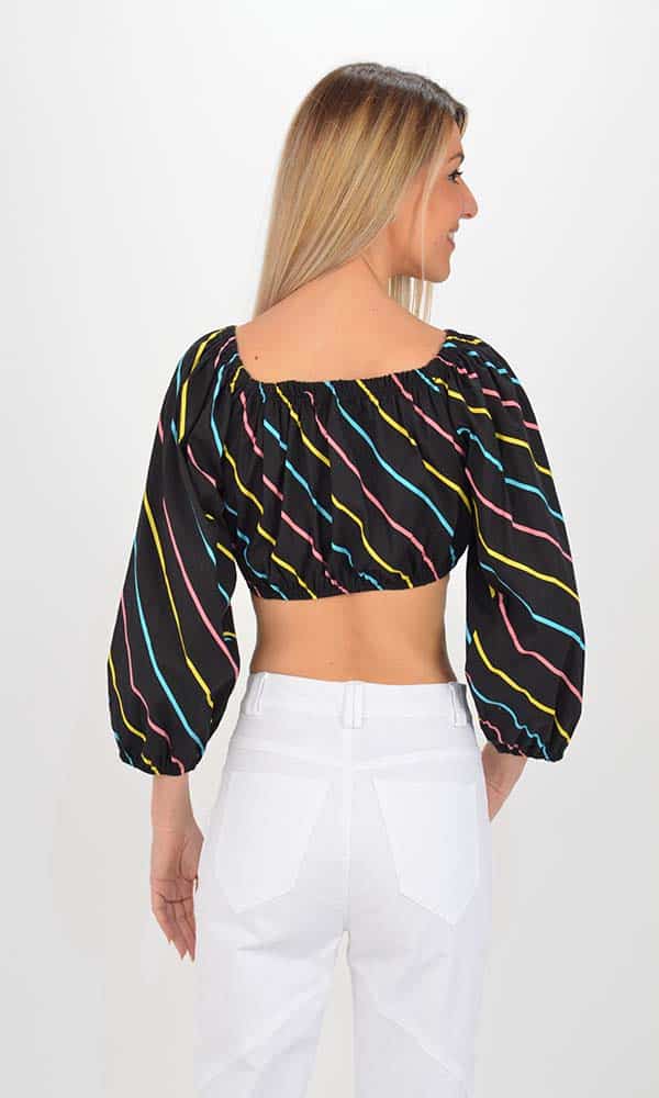 Clothing THE LULU STRIPED CROP TOP