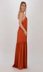 Ckontova Terracotta Dress With Lace