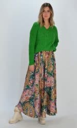 Rose Maxi Printed Skirt 8549