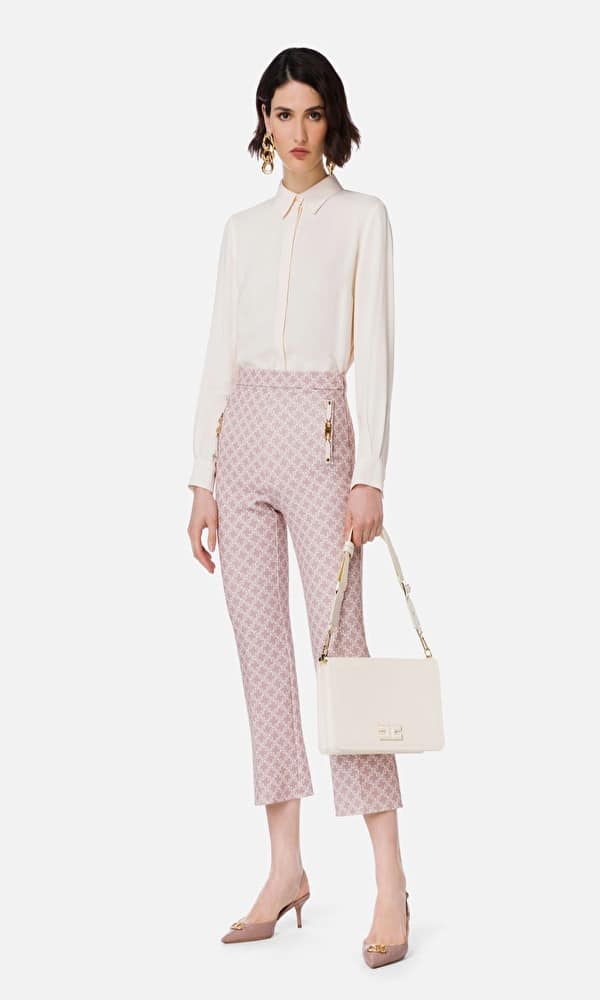 Offers ELISABETTA FRANCHI PRINTED FLARED PANTS