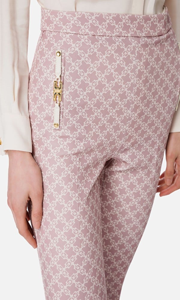 Offers ELISABETTA FRANCHI PRINTED FLARED PANTS