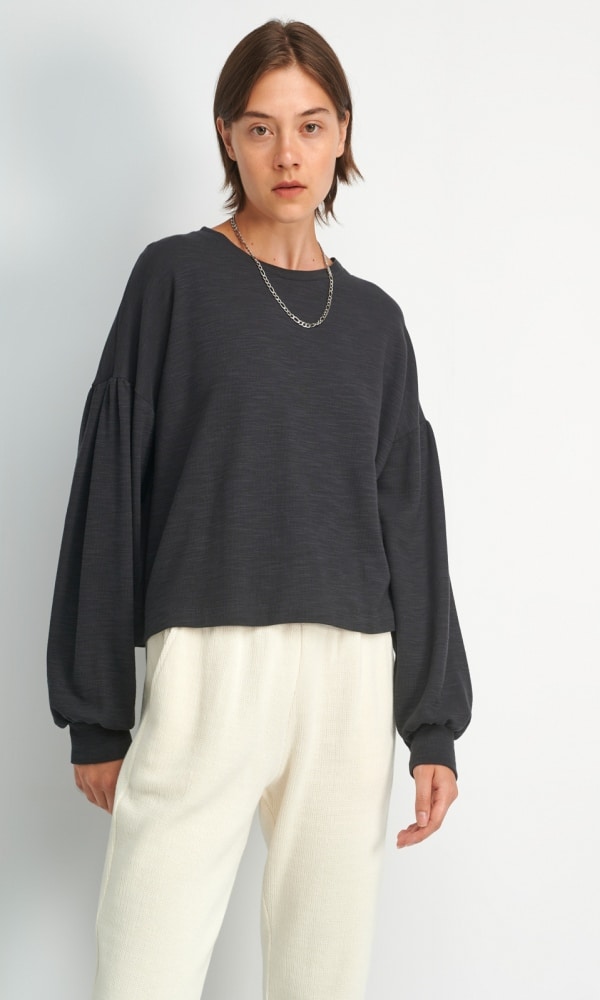 Clothing FOURMINDS LONG-SLEEVED CROP BLOUSE