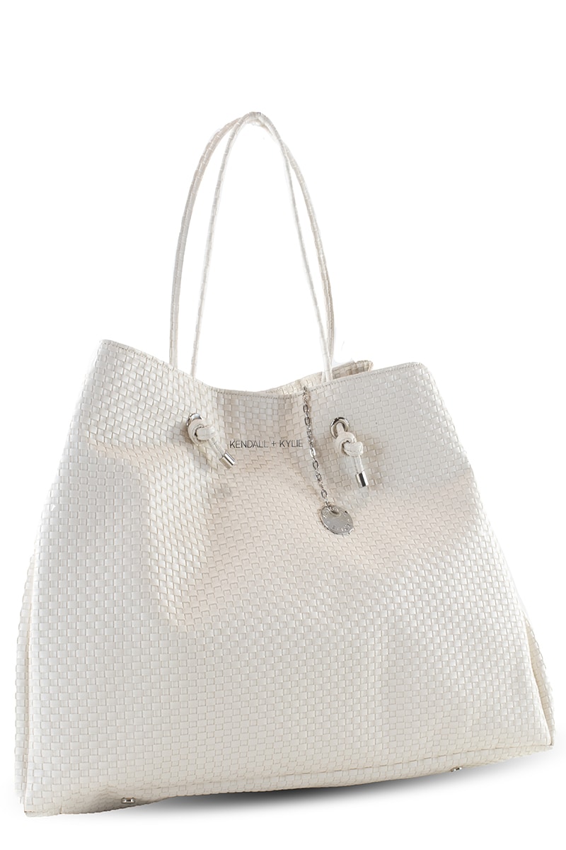 Bags KENDALL AND KYLIE CREAM SHOPPING BAG