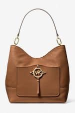 Bags MICHAEL KORS AMY LARGE PEBBLED LEATHER SHOULDER BAG