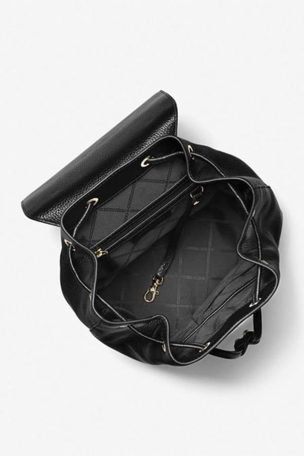 Michael Kors Mina Large Rebbled Leather Backpack