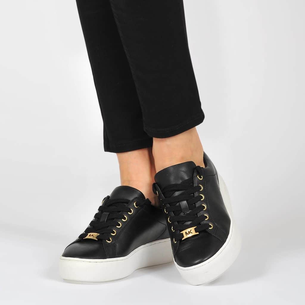 Michael Kors Poppy Lace Up Leather Sneaker