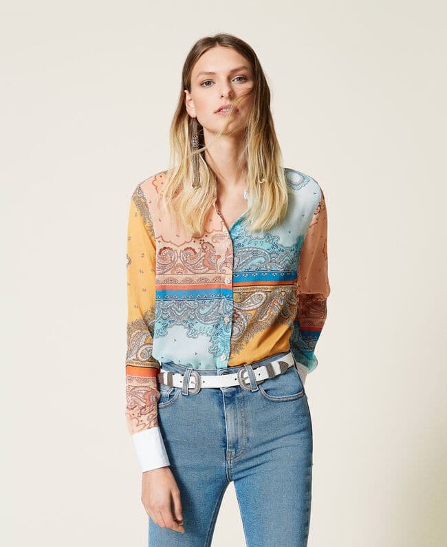 Clothing TWINSET SHIRT WITH PATCHWORK BANDANNA PRINT