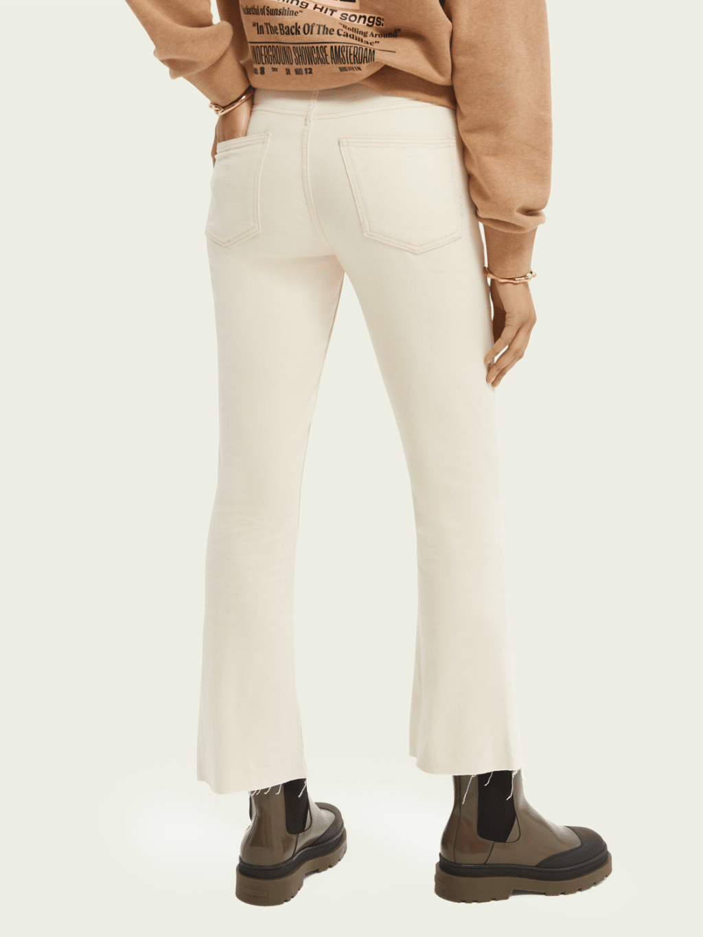 Spring summer 2022 SCOTCH & SODA THE KICK HIGH RISE CROPPED FLARE JEANS