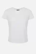 Elisabetta Franchi Basic T Shirt With Velvet Logo