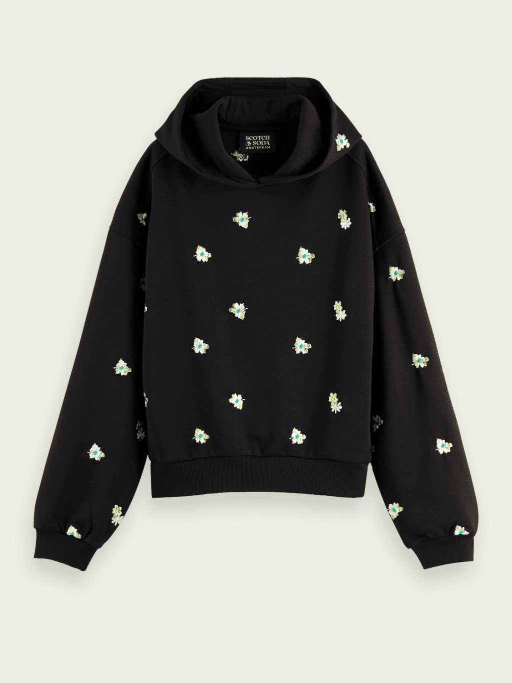 Spring summer 2022 SCOTCH & SODA EMBROIDERED HOODIE