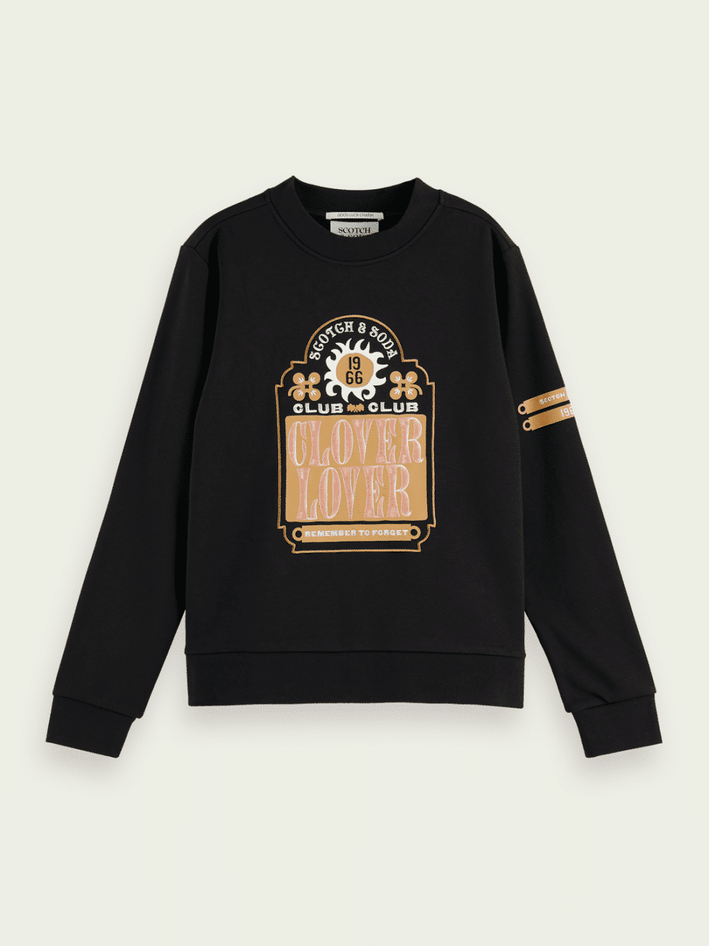 Long Sleeeved SCOTCH & SODA REGULAR FIT EMBROIDERED GRAPHIC SWEATSHIRT