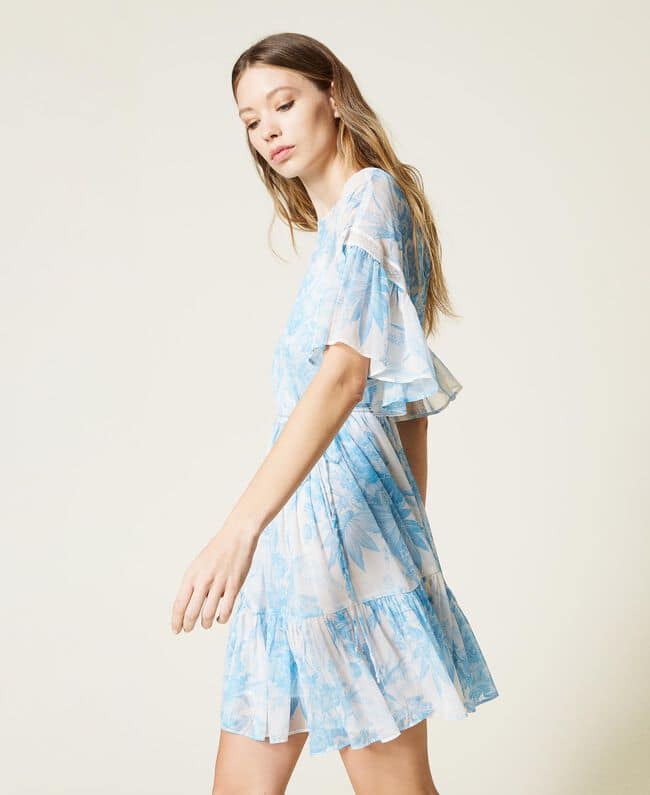 Spring summer 2022 TWINSET DRESS WITH TOILE DE JOUY FLORAL PRINT