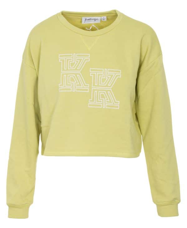 Clothing KENDALL AND KYLIE CROPPED COLLEGE SWEATSHIRT