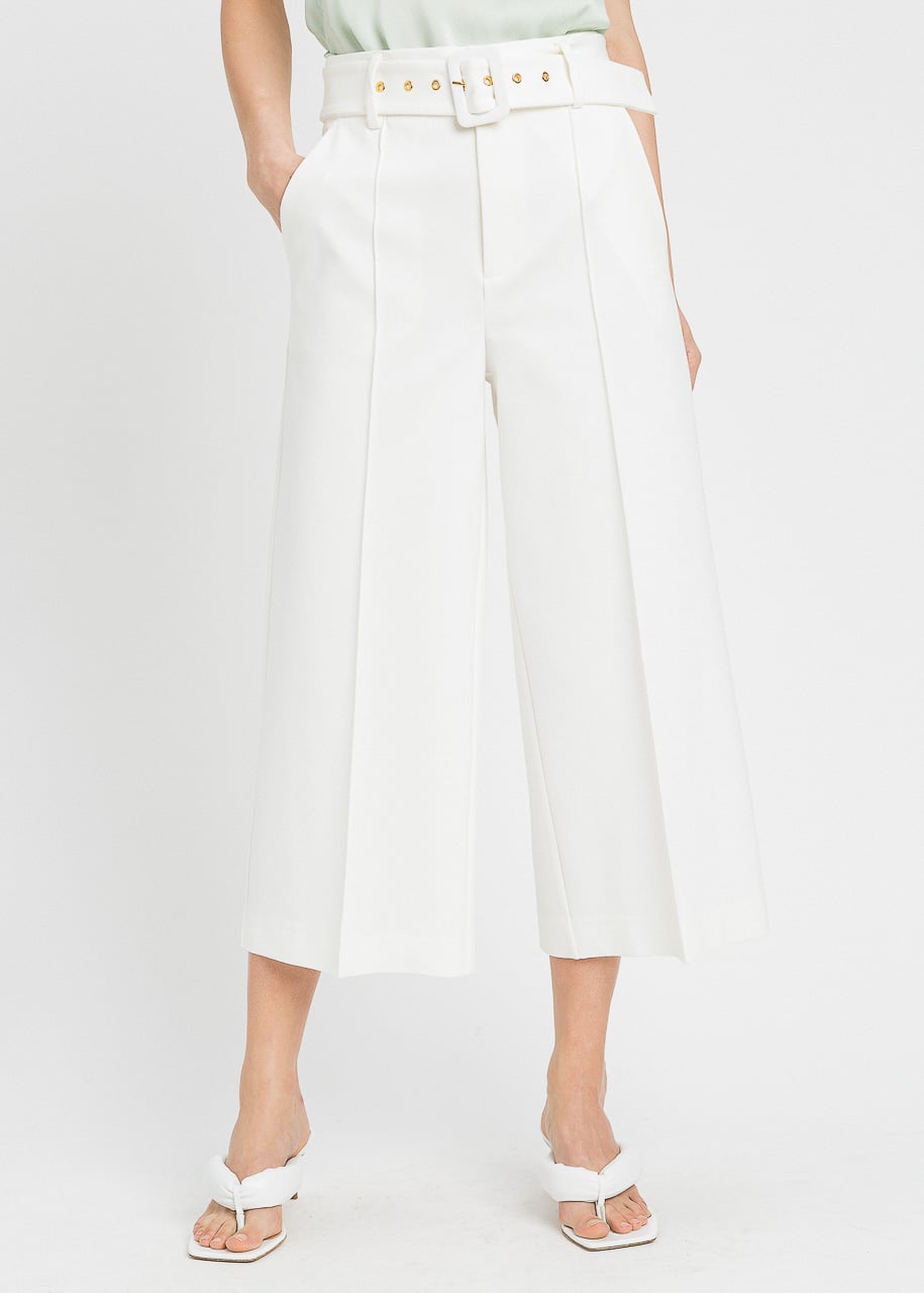 High Waist TWINSET BELTED TROUSERS