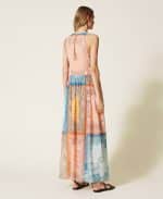 Twinset Long Dress With Patchwork Bandanna Print