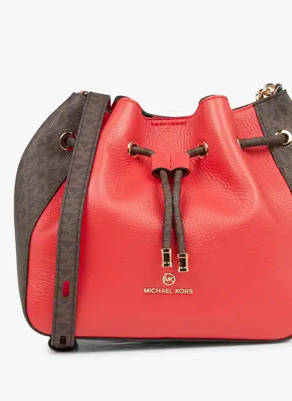 Michael Kors Phoebe Md Bckt Messenger Leather Bag