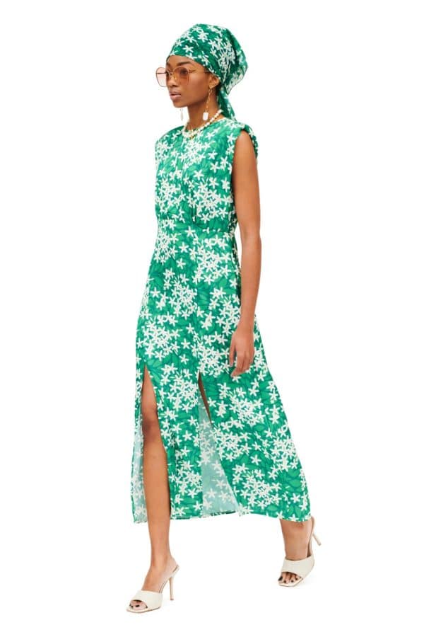 Spring summer 2022 WE ARE SLEEVELESS WRAPPED MAXI DRESS
