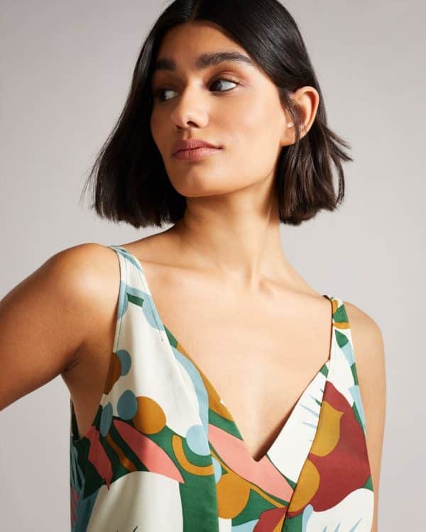 Spring summer 2022 TED BAKER NETHY DOUBLE LAYER EFFECT CAMI