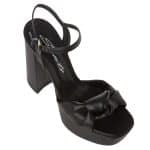 Sante Leather Block Heel Shoe