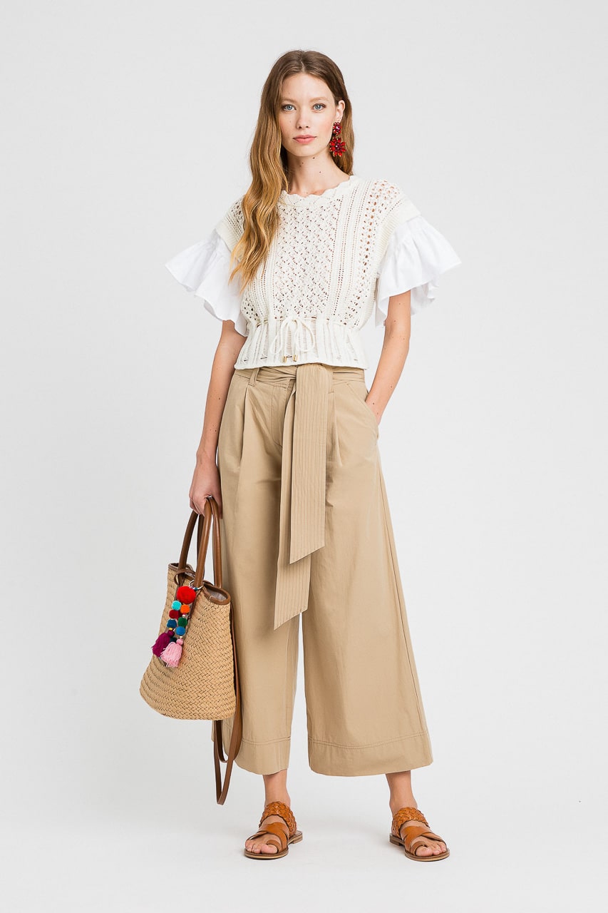 Spring summer 2022 TWINSET SABBIA TROUSERS