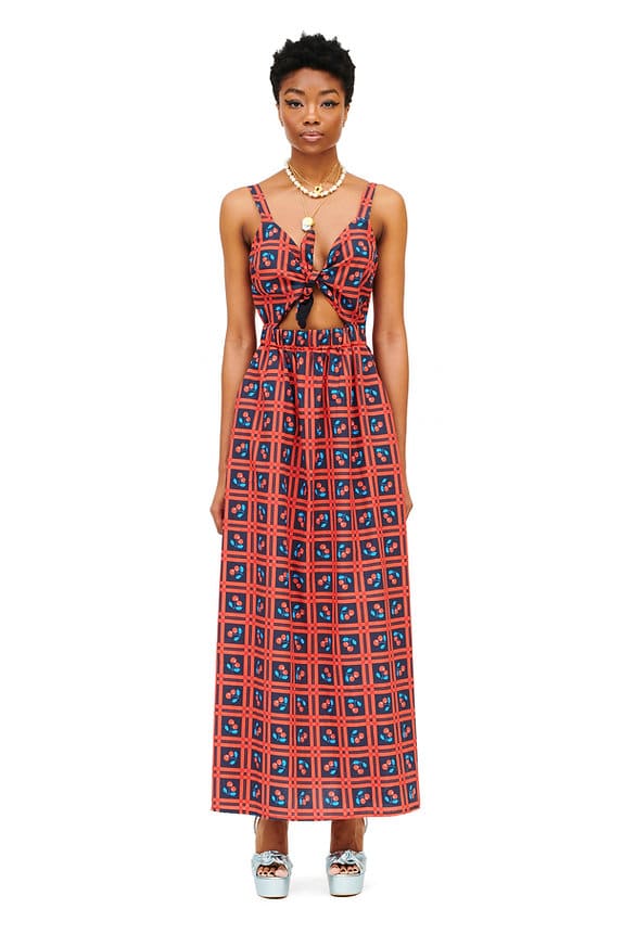 Spring summer 2022 WE ARE PICNIC SLEEVELESS BOUND BOW MAXI DRESS
