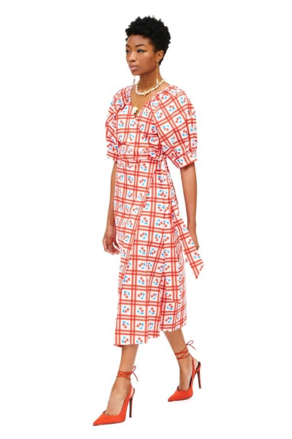 Clothing WE ARE PICNIC WHITE WRAPPED MIDI DRESS