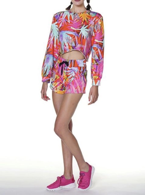 activewear KENDALL AND KYLIE TROPICAL PALM SHORTS