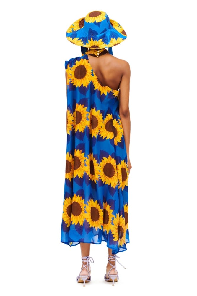 We Are Sunflowers Cowl Neck Maxi Dress