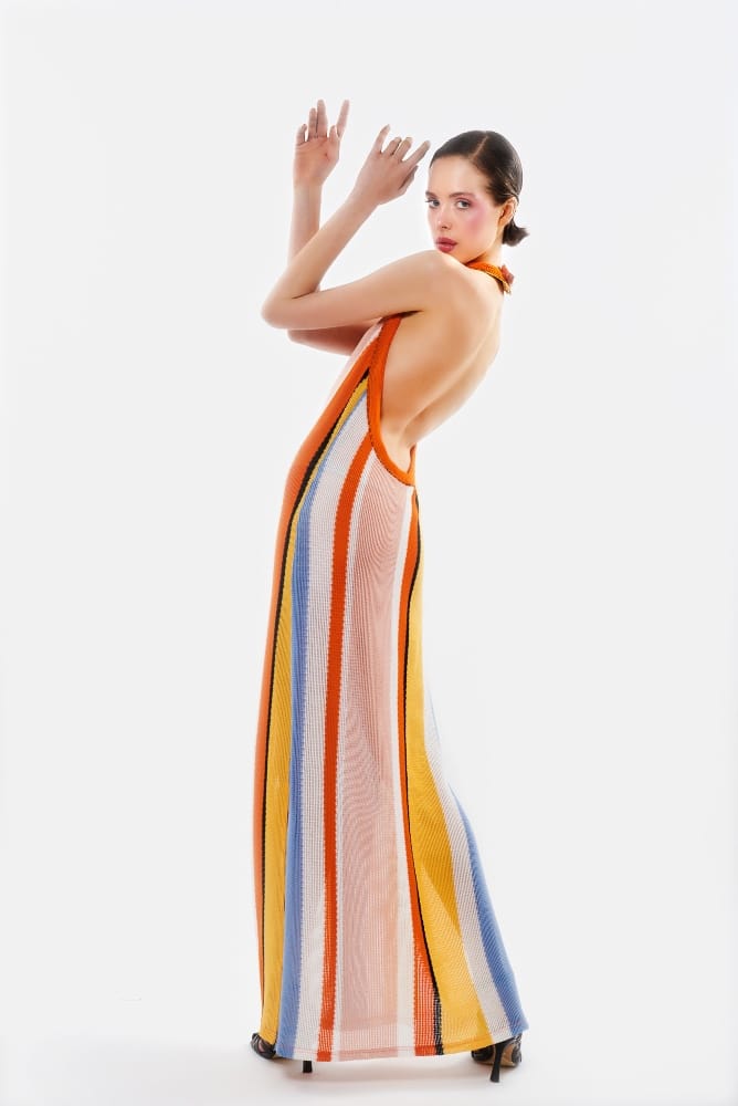 Spring summer 2022 C. MANOLO KNITTED BACKLESS DRESS