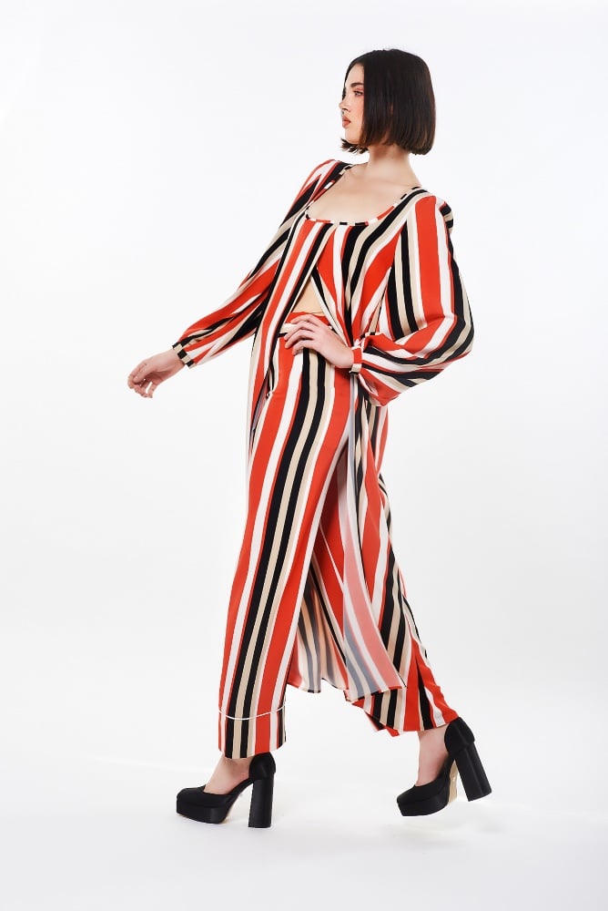 Clothing C.MANOLO STRIPED TROUSERS