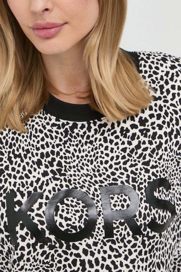 New collection MICHAEL KORS SOFT ORGANIC COTTON TOP IN ANIMAL PRINT