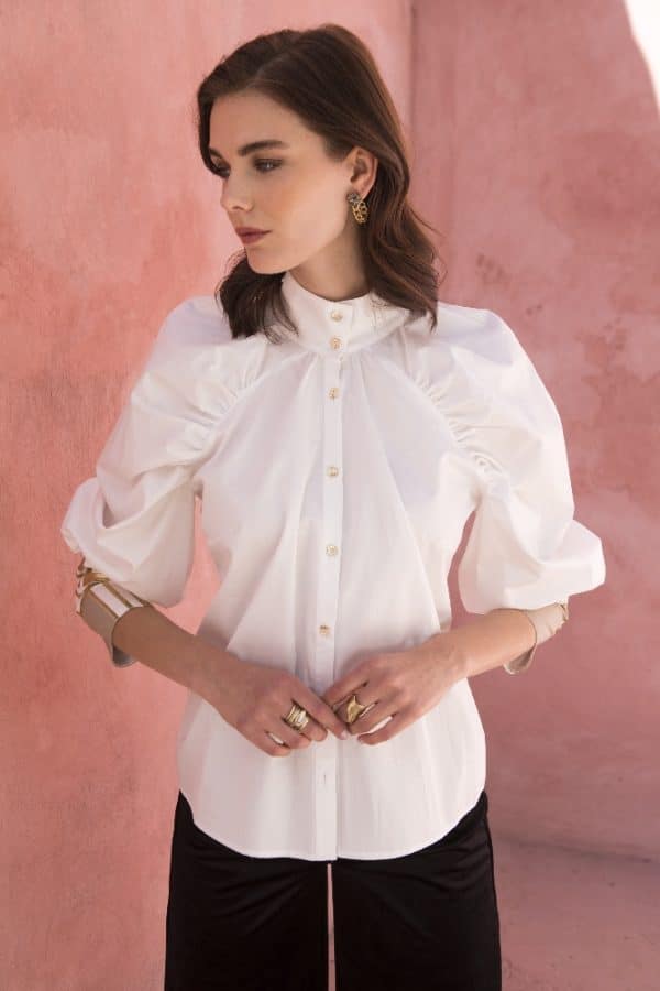 New collection NEMA SHIRT WITH COLD EMBROIDERED CUFFS