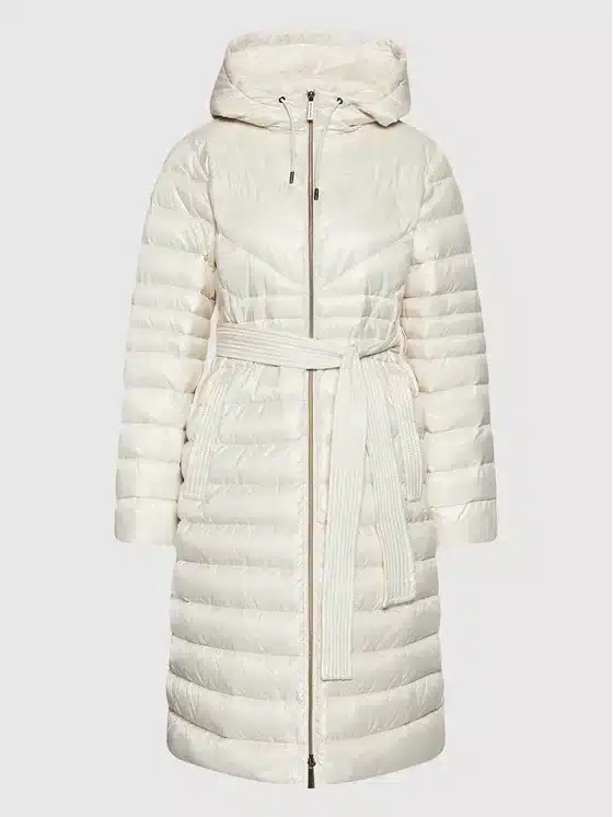 New collection MICHAEL KORS LONG FITTED PUFFER IN WHITE