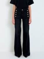 Vicolo High Waist Jeans With Gold Button
