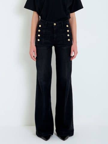 New collection VICOLO HIGH-WAIST JEANS WITH GOLD BUTTON