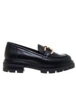 Default MOURTZI BLACK CHUNKY LOAFERS